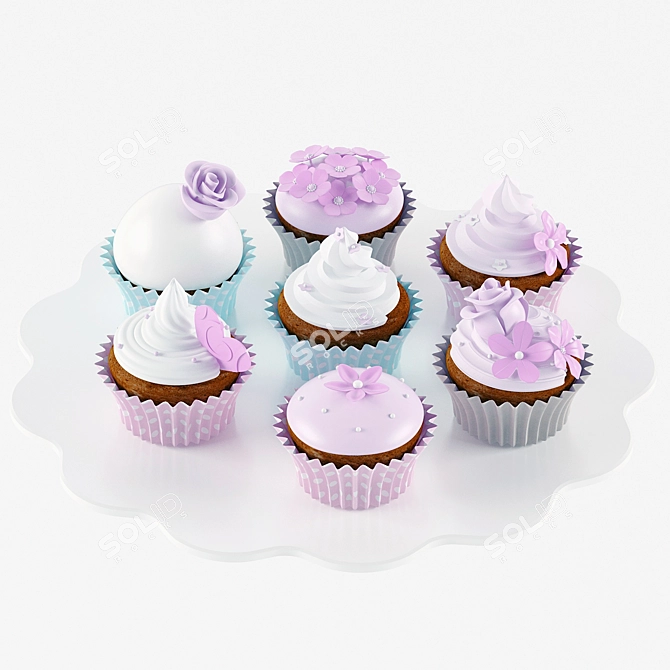 Delicious Homemade Cupcakes 3D model image 1