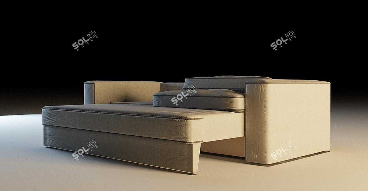 Silvio Folding Euro Sofa Bed 3D model image 2