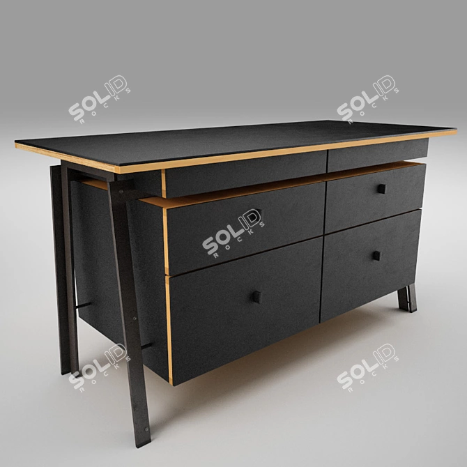 Elegant Storage Solution: Study Sideboard 3D model image 1