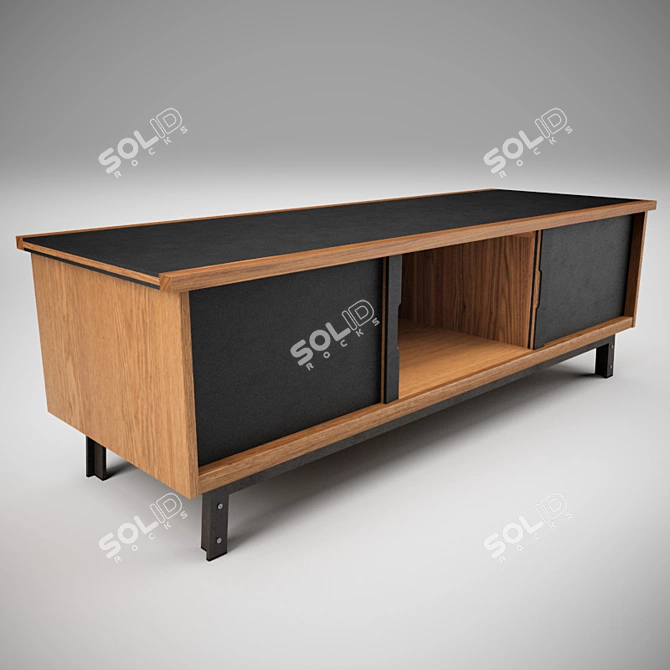 Spiral Sliding Panel Console 3D model image 1