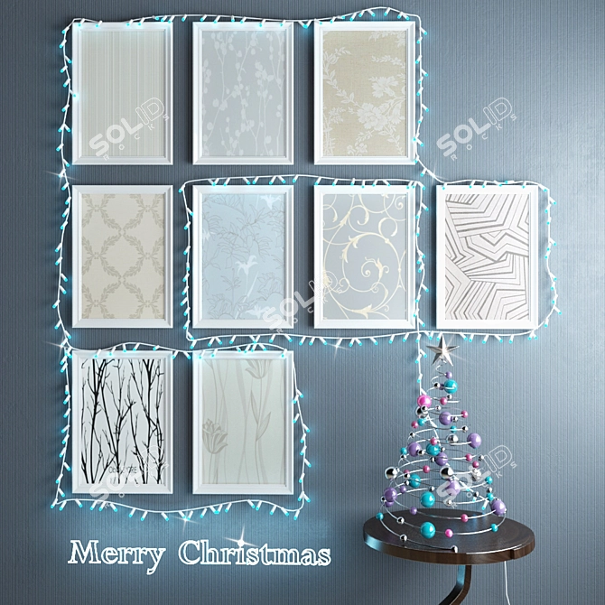 Festive Christmas Home Decor 3D model image 1