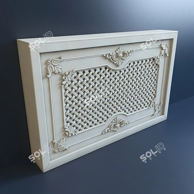 Turbosmooth-Ready Grille 2727 3D model image 2