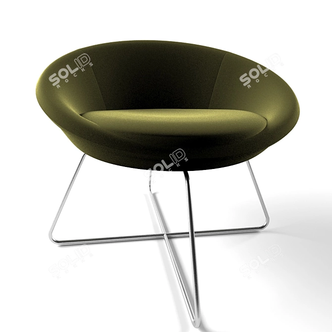 Stylish Bar Chair 3D model image 1