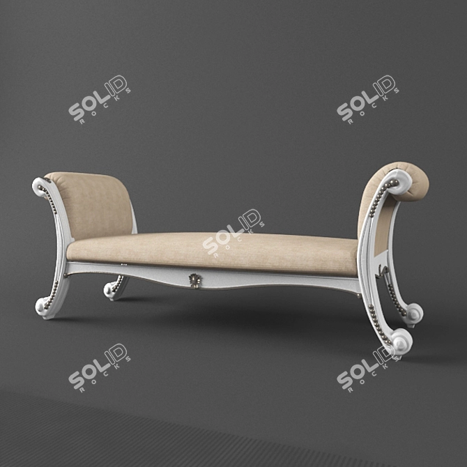 Modern Textured Sofa with FBX Archive 3D model image 1