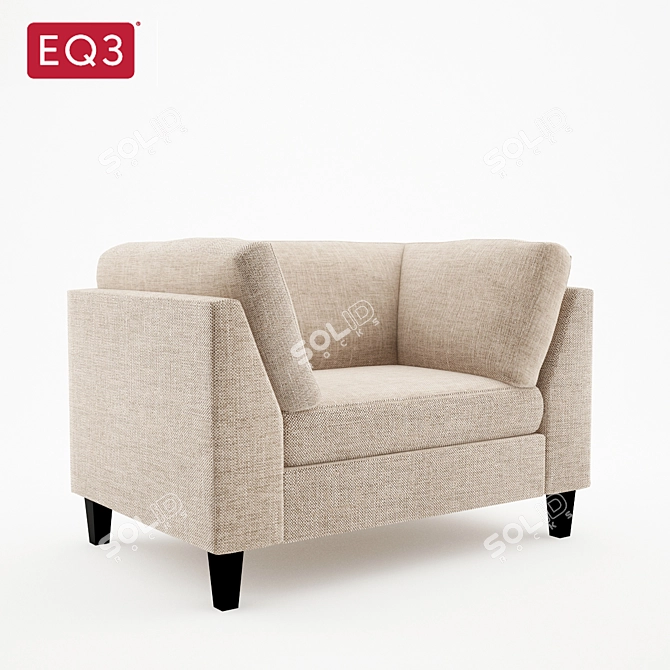 Modern and Comfortable EQ3 Salema Chair 3D model image 1