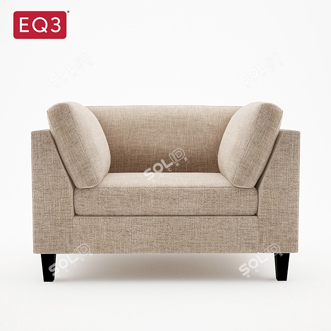 Modern and Comfortable EQ3 Salema Chair 3D model image 2