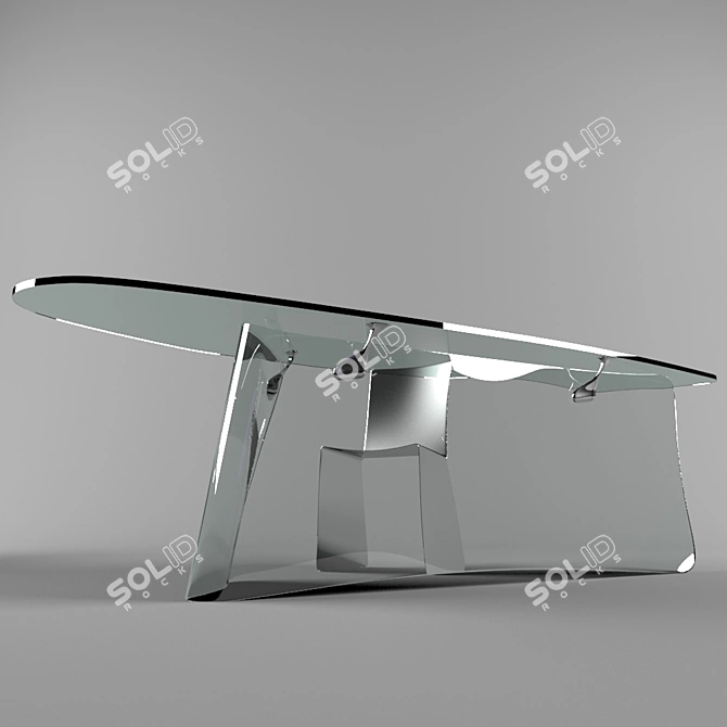 Graph Desk & Chair Set 3D model image 1