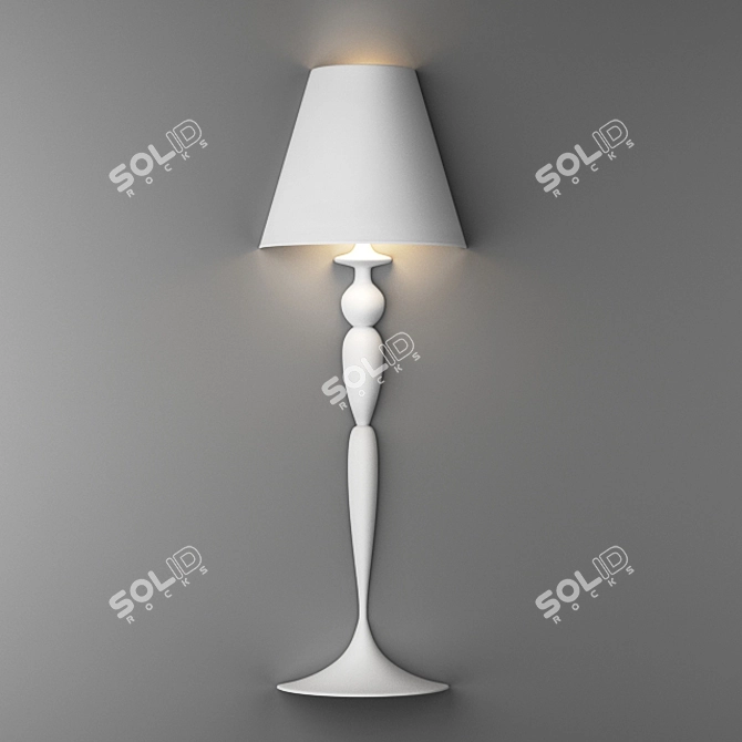 Sleek Italian Design Lamp 3D model image 1