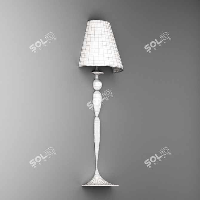 Sleek Italian Design Lamp 3D model image 2