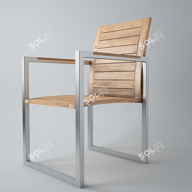 Royal Botania Outdoor Table & Chair Set 3D model image 2