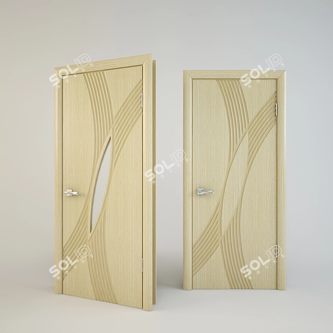 Dunes Collection: Modern Doors by Mari Furniture 3D model image 1