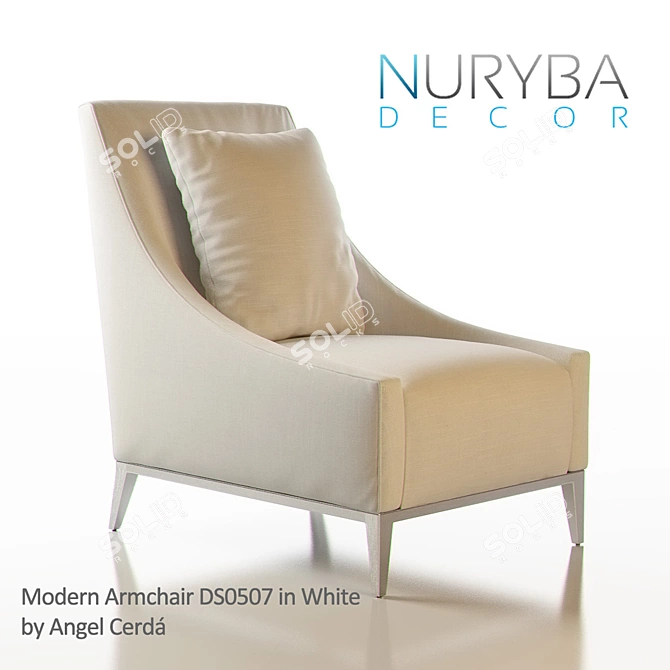 Angel Cerdá Nuryba Decor Armchair: Modern Elegance 3D model image 1