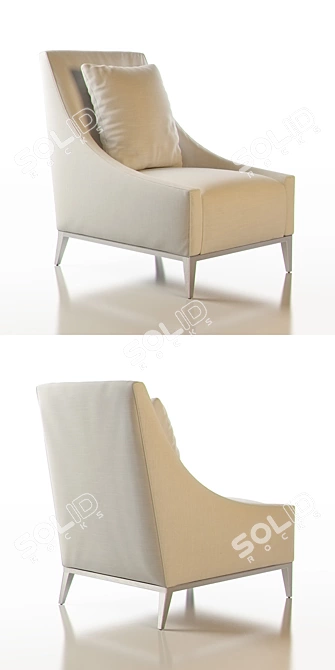 Angel Cerdá Nuryba Decor Armchair: Modern Elegance 3D model image 2