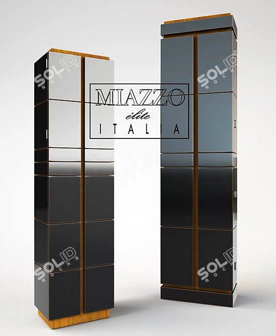 Elegant Mobile Bar & CD Storage 3D model image 1