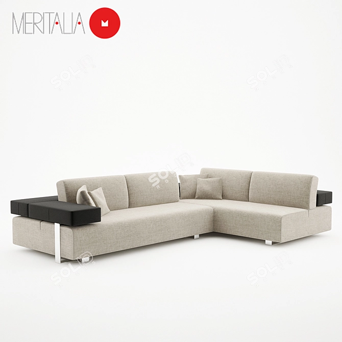 Elegant Aurora Sofa by Meritalia 3D model image 2
