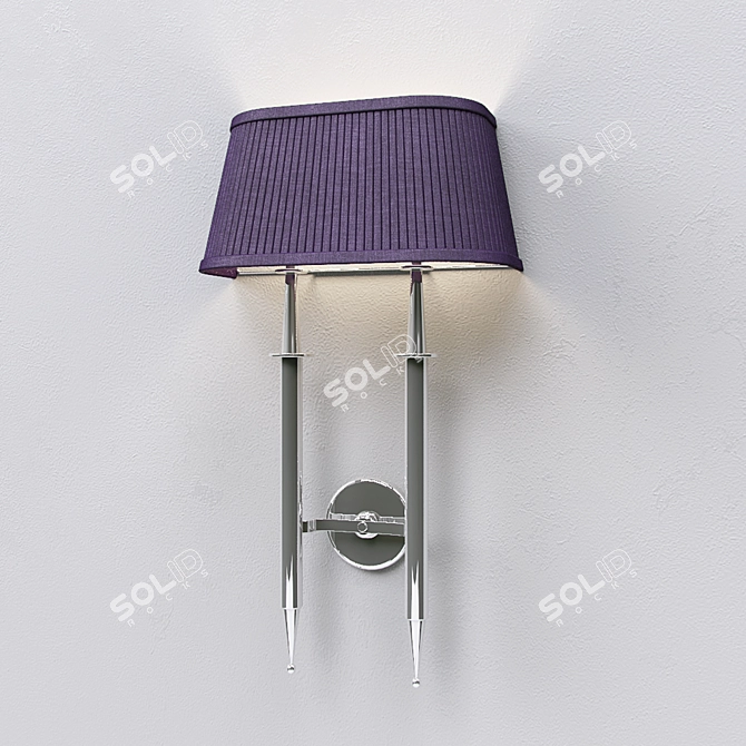 Elegant Double Sconce: Robbie Wall Light 3D model image 1