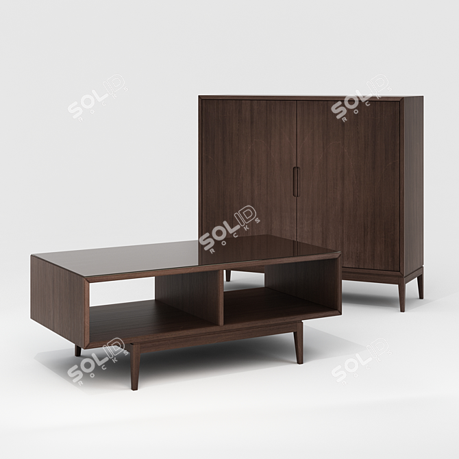 Sleek Regissor Furniture Set 3D model image 2
