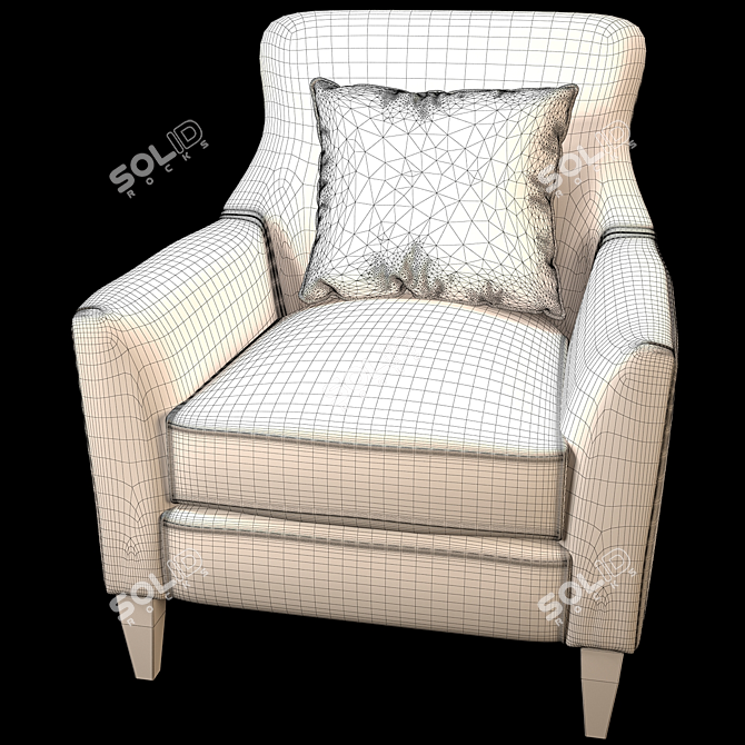 Elegant Clara Chair: Perfect Seating 3D model image 3