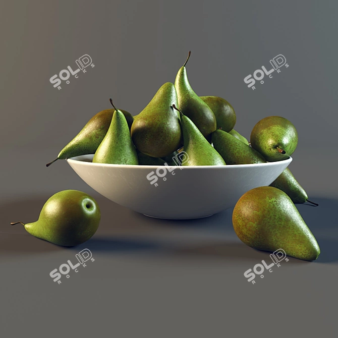 Juicy Fresh Pears 3D model image 1