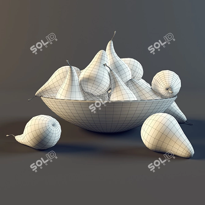 Juicy Fresh Pears 3D model image 2