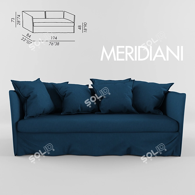 Modern Fox Sofa Bed 3D model image 1