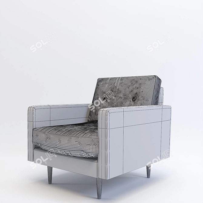 Cozy New York Armchair 3D model image 3