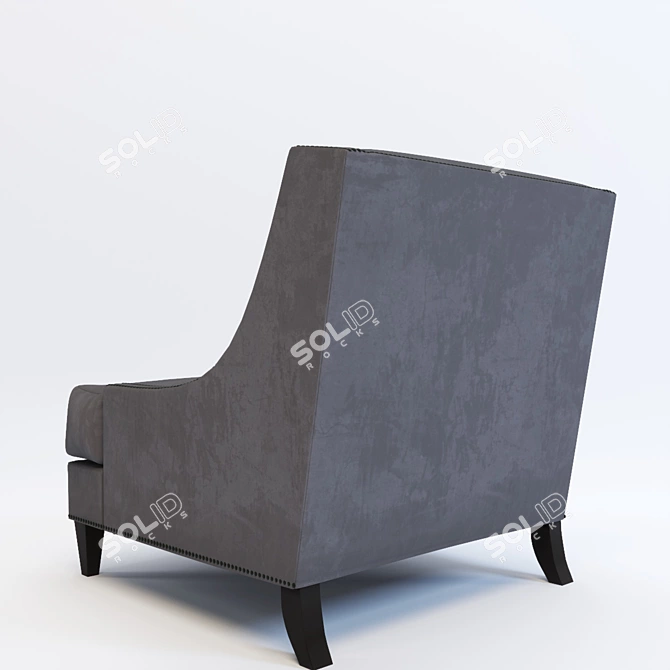 Title: Delfi Modern Armchair - Stylish and Compact 3D model image 2