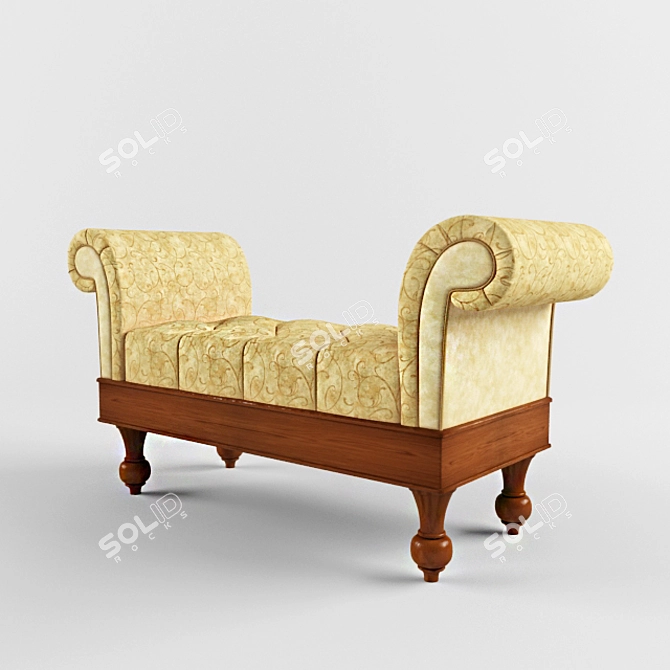 Classic Bench 3D model image 1