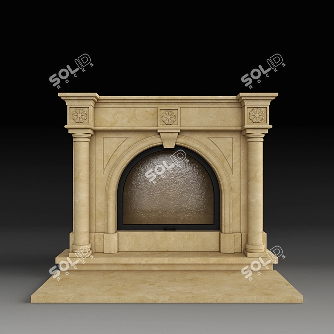 Olymp Fireplace: Stylish Fireplace for Your Home 3D model image 1