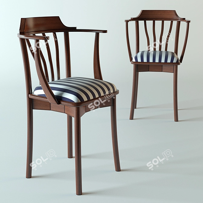 KORSAN CHAIR CH-008: Sleek and Stylish Seating 3D model image 1