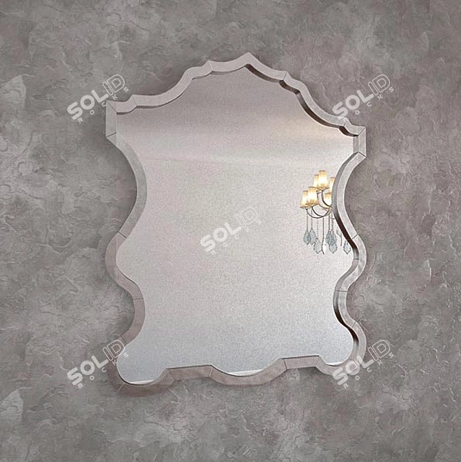Elegant Reflection: Timeless Mirror 3D model image 1