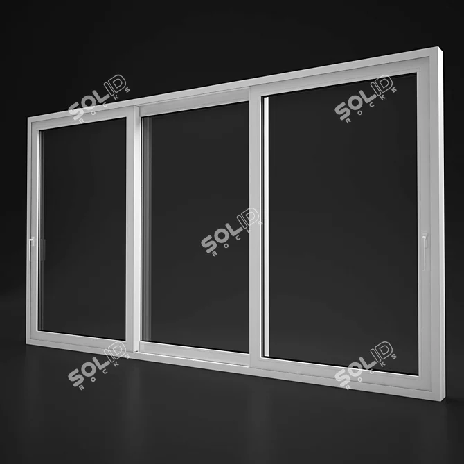 Elvial Sliding Thermal Aluminum Doors 3D model image 2