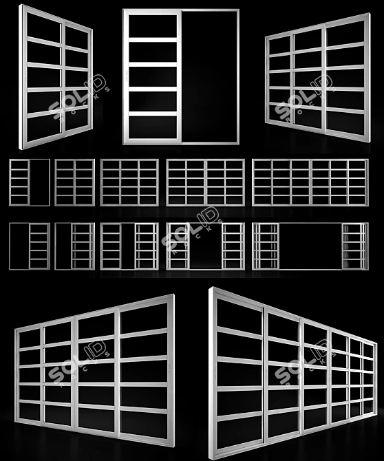 Sleek Sliding Doors for Modern Interiors 3D model image 1