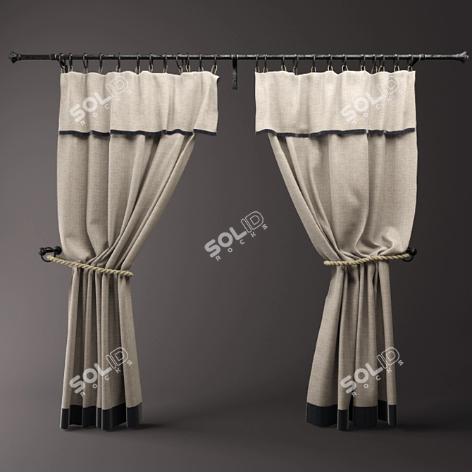 Multifunctional Curtain Set 3D model image 1