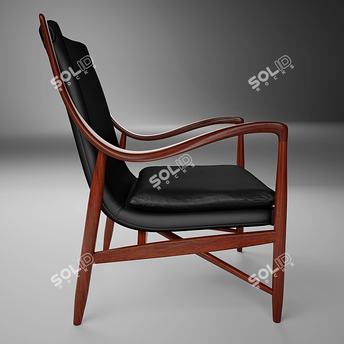 Zealand Lounge Armchair: Modern Comfort for Your Living Space 3D model image 2