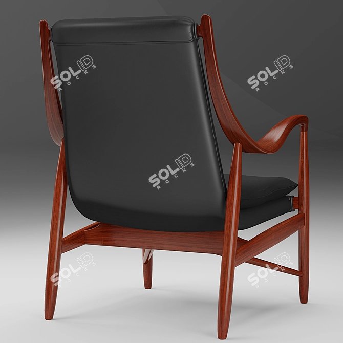 Zealand Lounge Armchair: Modern Comfort for Your Living Space 3D model image 3