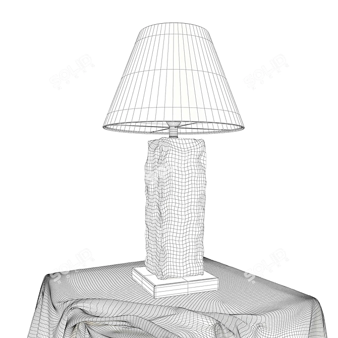 Elegant Astoria Glass Table Lamp 3D model image 3