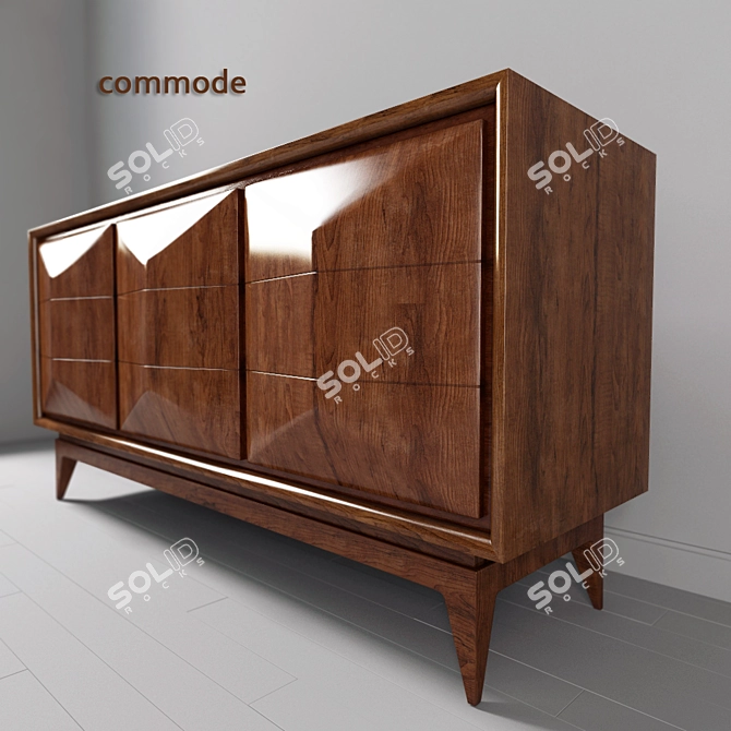 Modern Compact Commode 3D model image 3