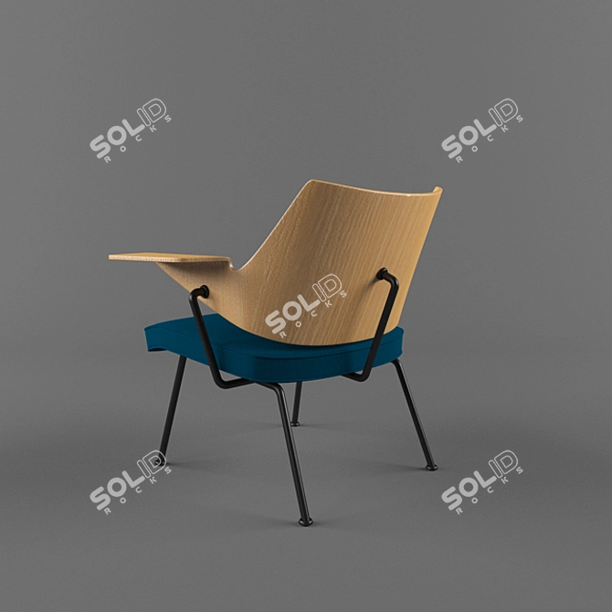 Classic Designer 658 Chair 3D model image 3