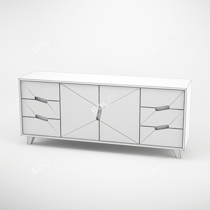 Sleek Storage Solution: Modern Cabinet 3D model image 3