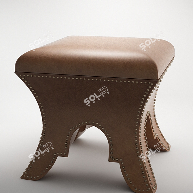 Compact Low Stool 3D model image 1