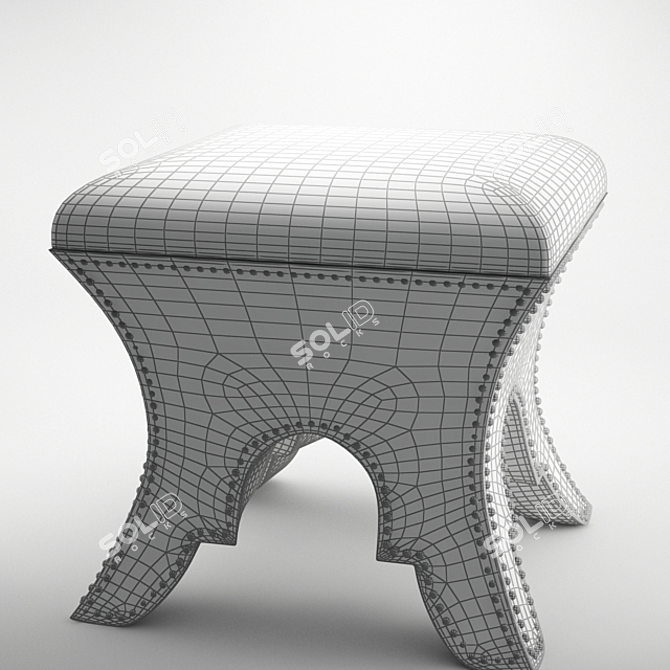 Compact Low Stool 3D model image 2