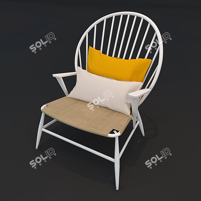 Elegant Modern Side Chair 3D model image 1