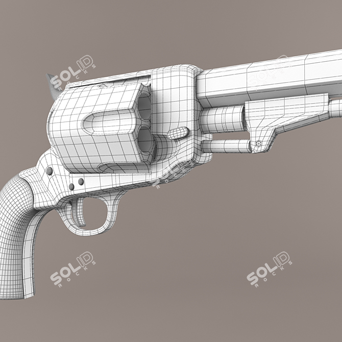 Confederate Spiller and Burr Revolver 3D model image 2