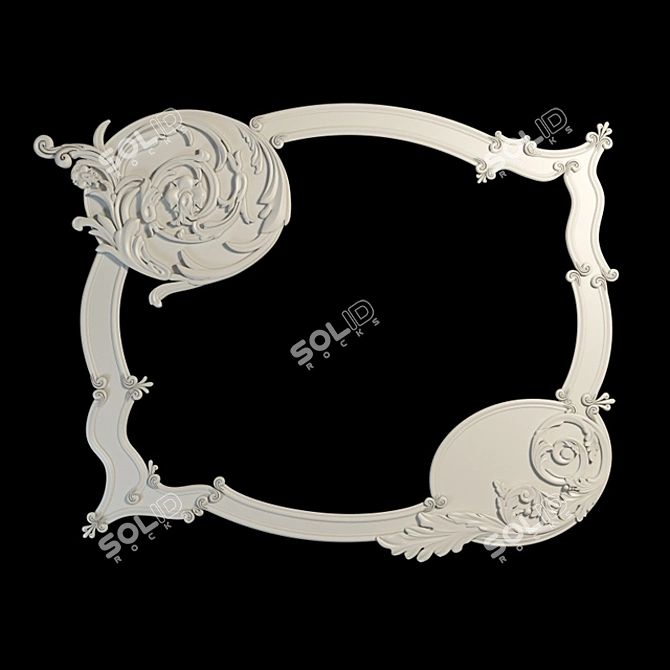 Ornate Picture Frame 3D model image 1