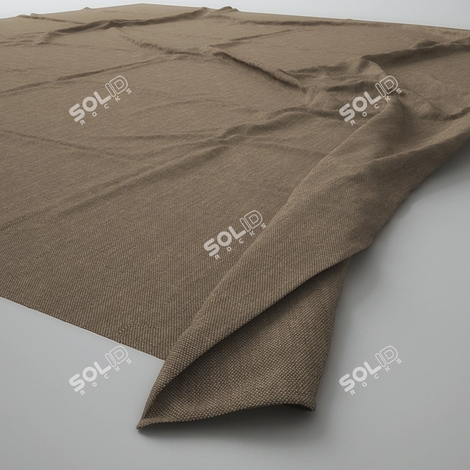 Modern Linen Carpet 3D model image 2