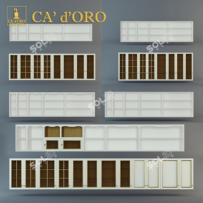 Fortuna Wall Cabinets - CA' d'Oro Design 3D model image 1