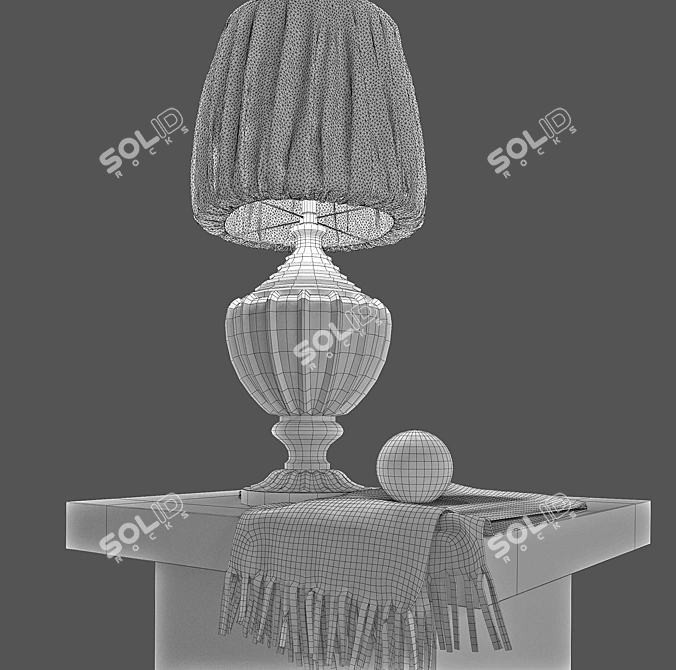 Prestige Brown Stone Table Lamp 3D model image 3