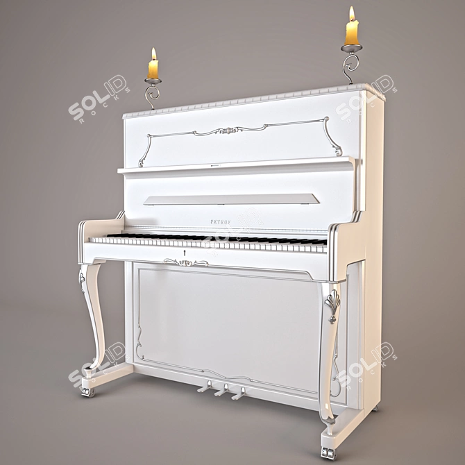 Elegant Petrof P118R1 Grand Piano 3D model image 1