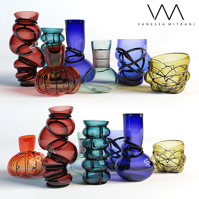 Stunning Vases by Vanessa 3D model image 1